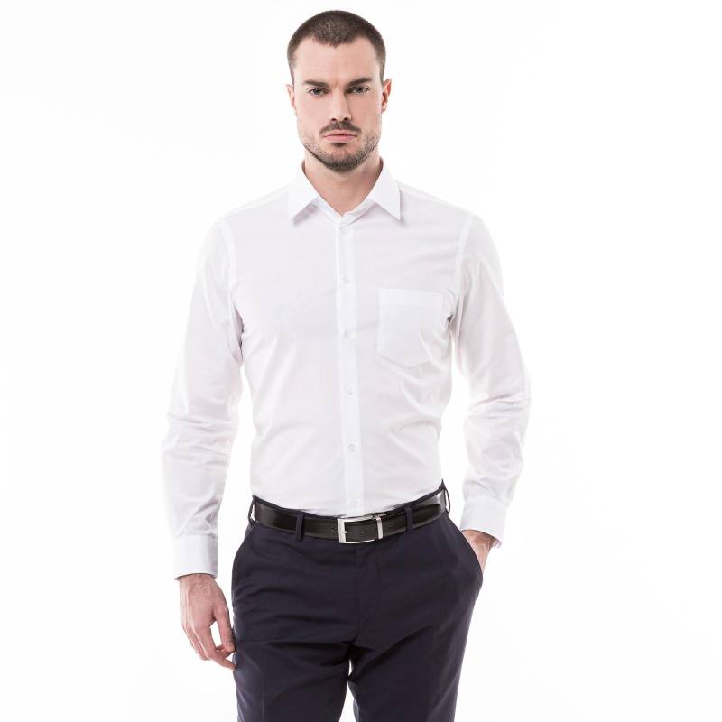 Hemd, Classic Fit Herren Weiss XL von Manor Man