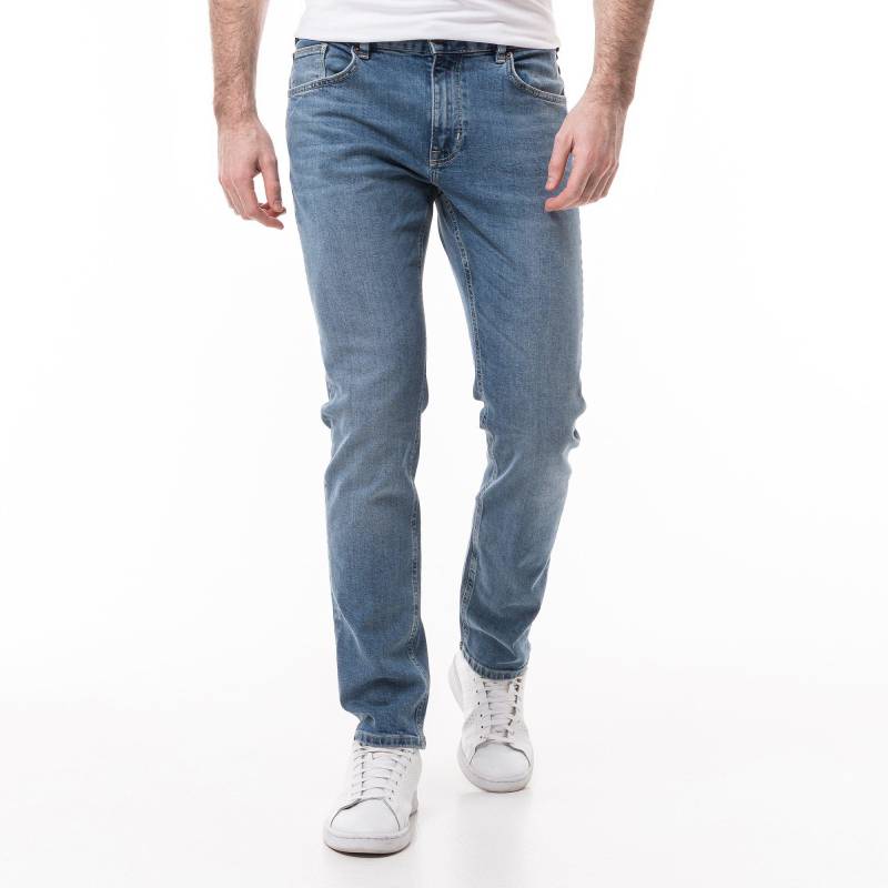 Jeans, Regular Fit Herren Blau Denim L30/W33 von Manor Man