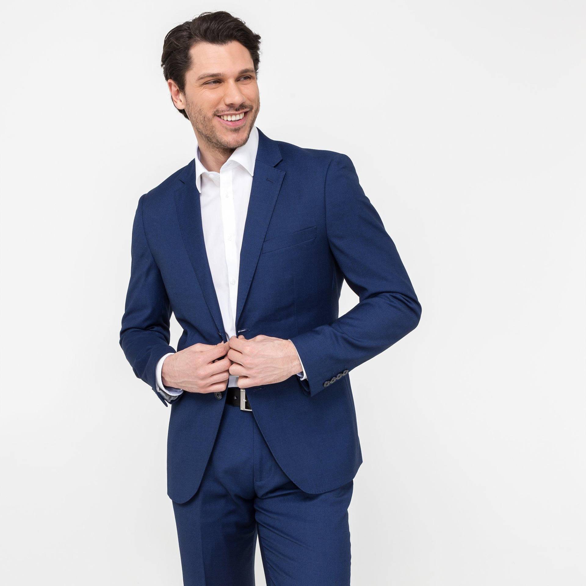 Blazer, Modern Fit Herren Blau 50 von Manor Man