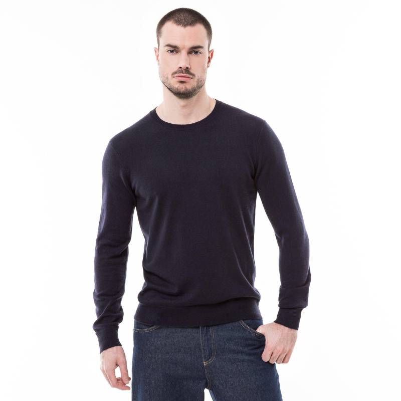 Cashmere-pullover, Rundhals Herren Marine M von Manor Man