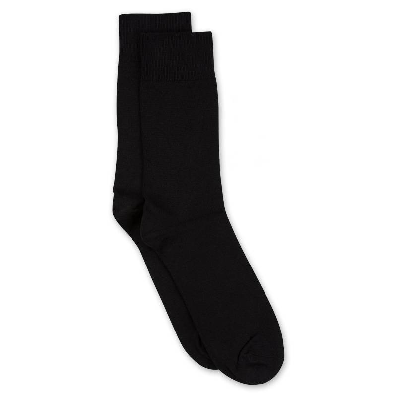 Duopack, Wadenlange Socken Herren Black ONE SIZE von Manor Man