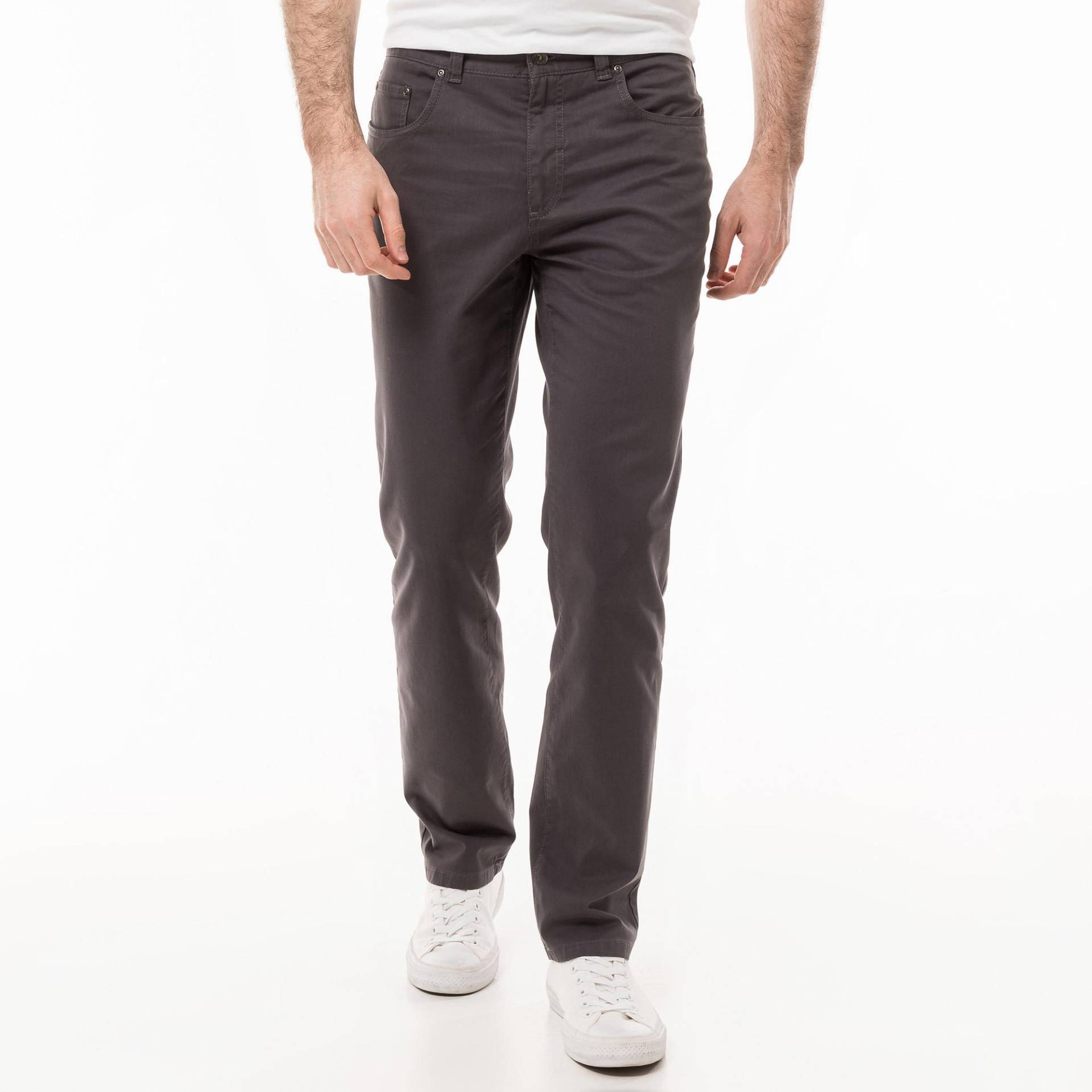 Five-pocket, Comfort Stretch Herren Grau L34/W34 von Manor Man