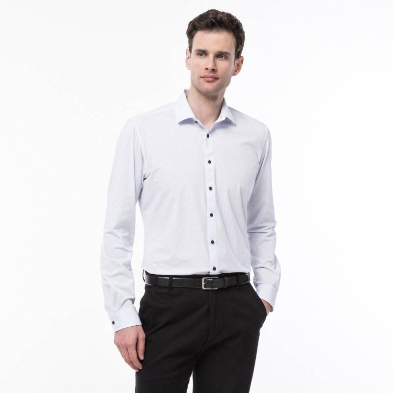 Hemd, Modern Fit, Langarm Herren Hellblau XL von Manor Man