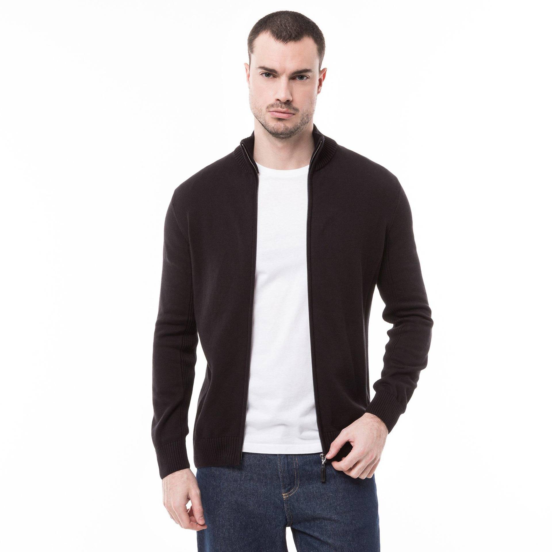 Cardigan, Regular Fit, Langarm Herren Black M von Manor Man