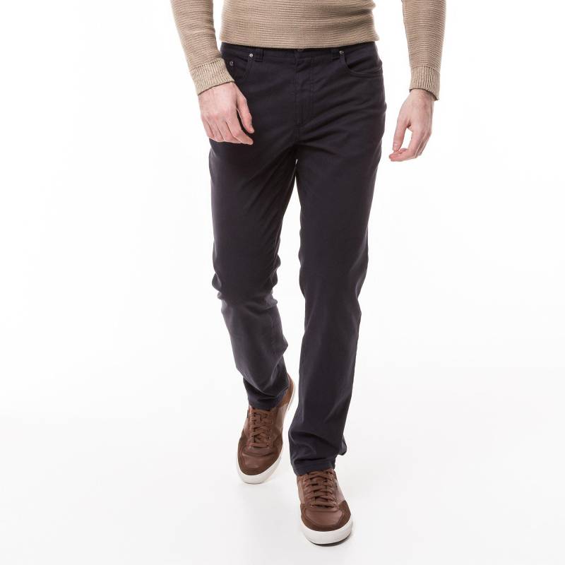 Five-pocket, Comfort Stretch Herren Marine L32/W33 von Manor Man