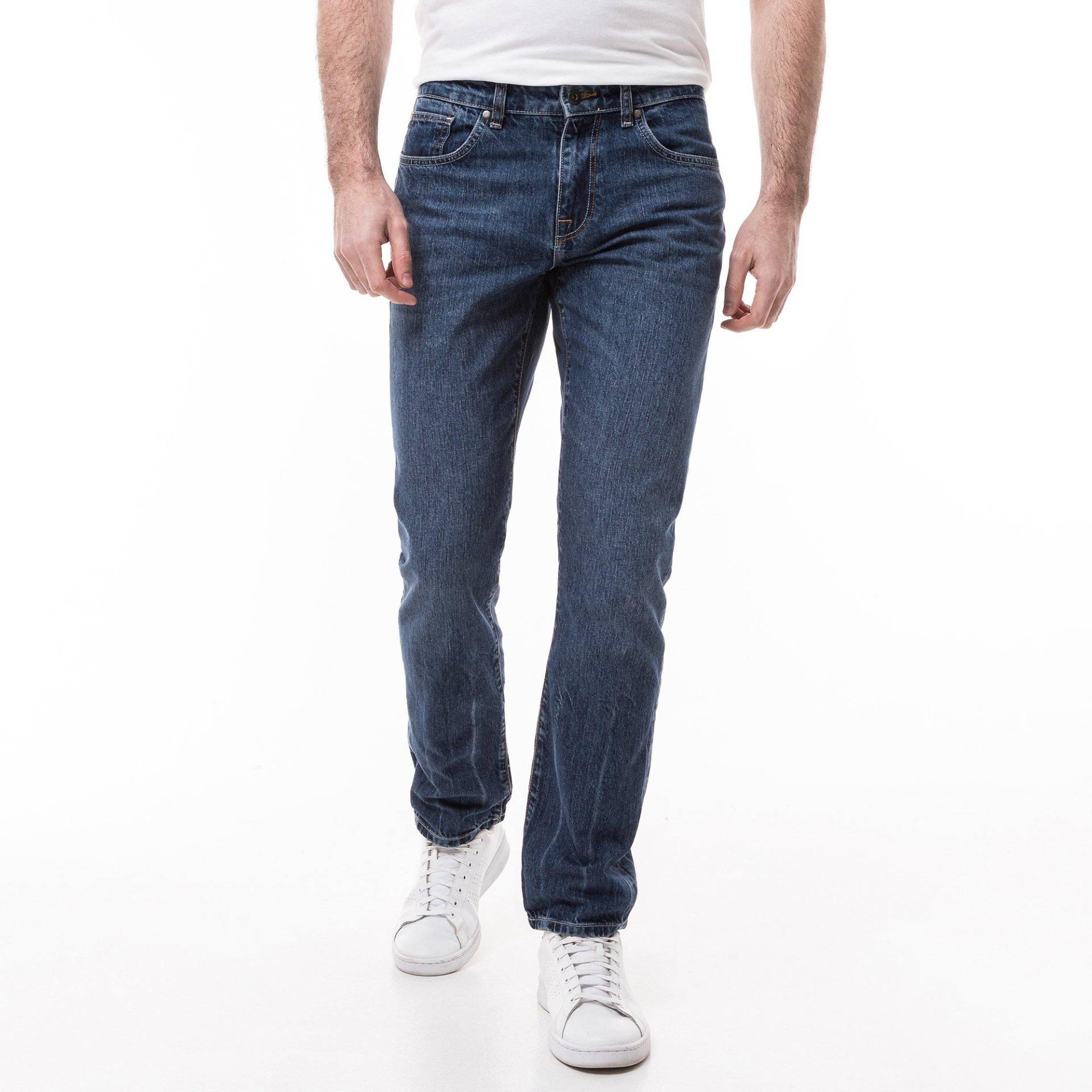 Jeans, Regular Fit Herren Blau Denim L32/W38 von Manor Man