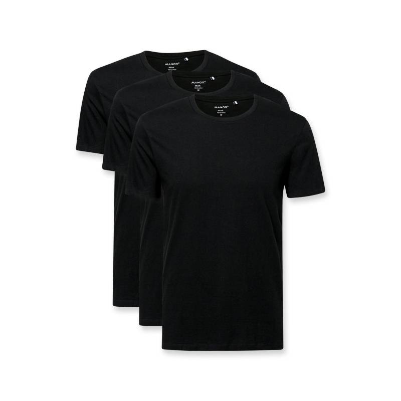 Triopack, T-shirts, Kurzarm Herren Black XL von Manor Man
