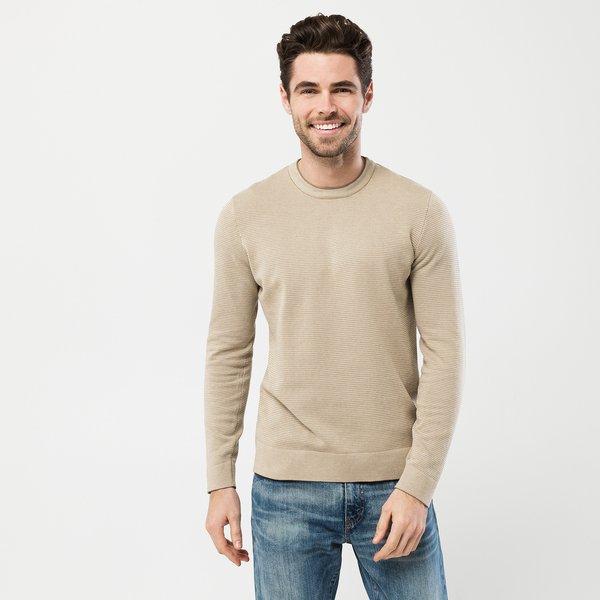 Pullover, Rundhals, Langarm Herren Senfgelb XXL von Manor Man