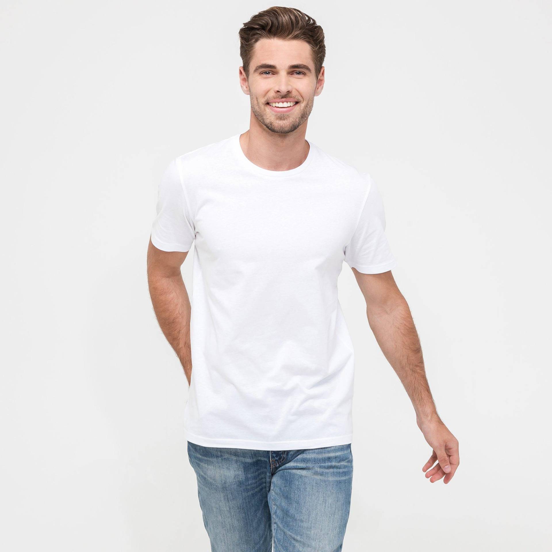 T-shirt Herren Weiss XL von Manor Man