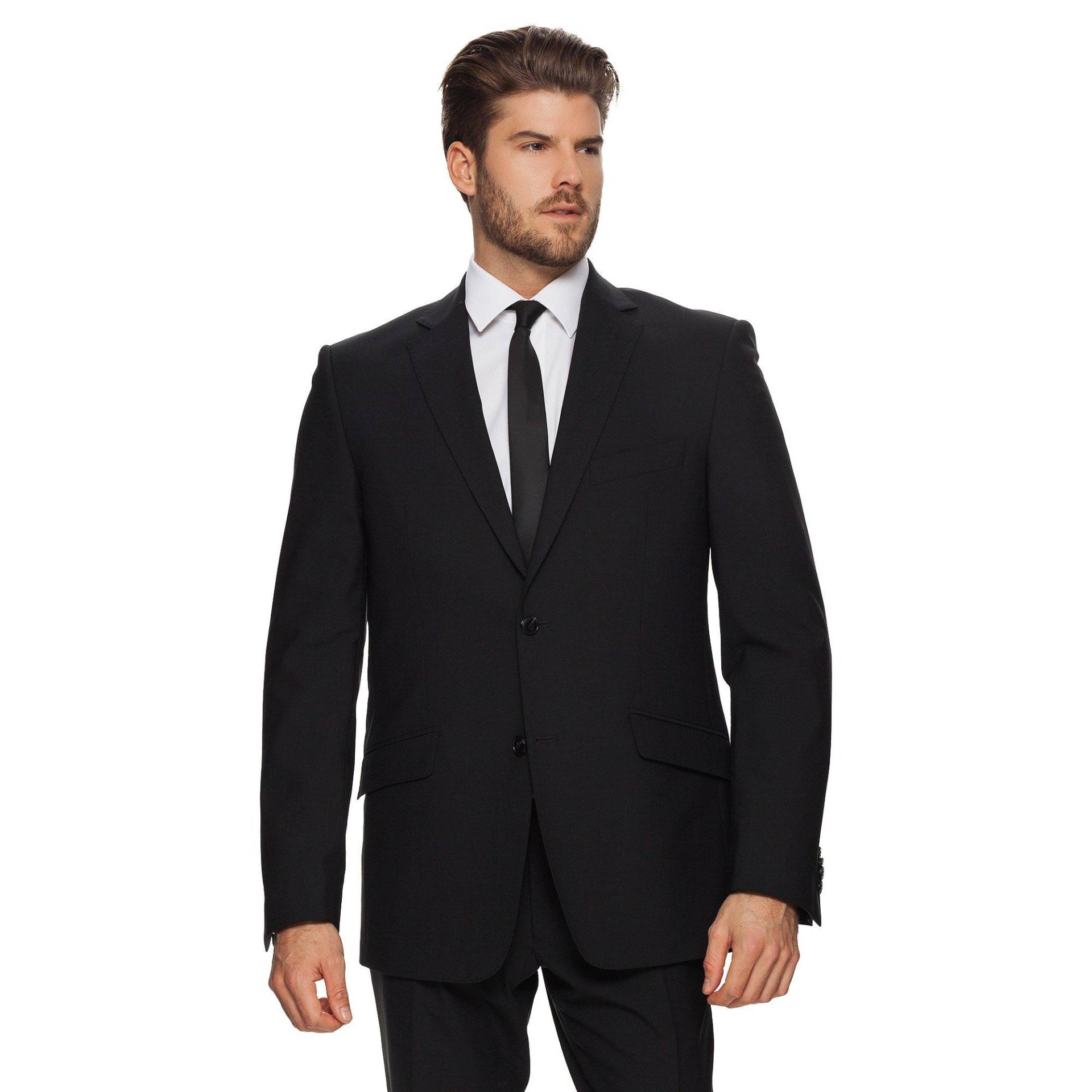 Veston, Classic Fit Herren Black 106 von Manor Man