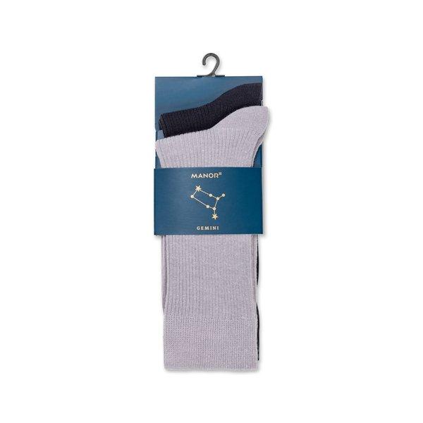 Wadenlange Socken Herren Flieder 39-42 von Manor Man