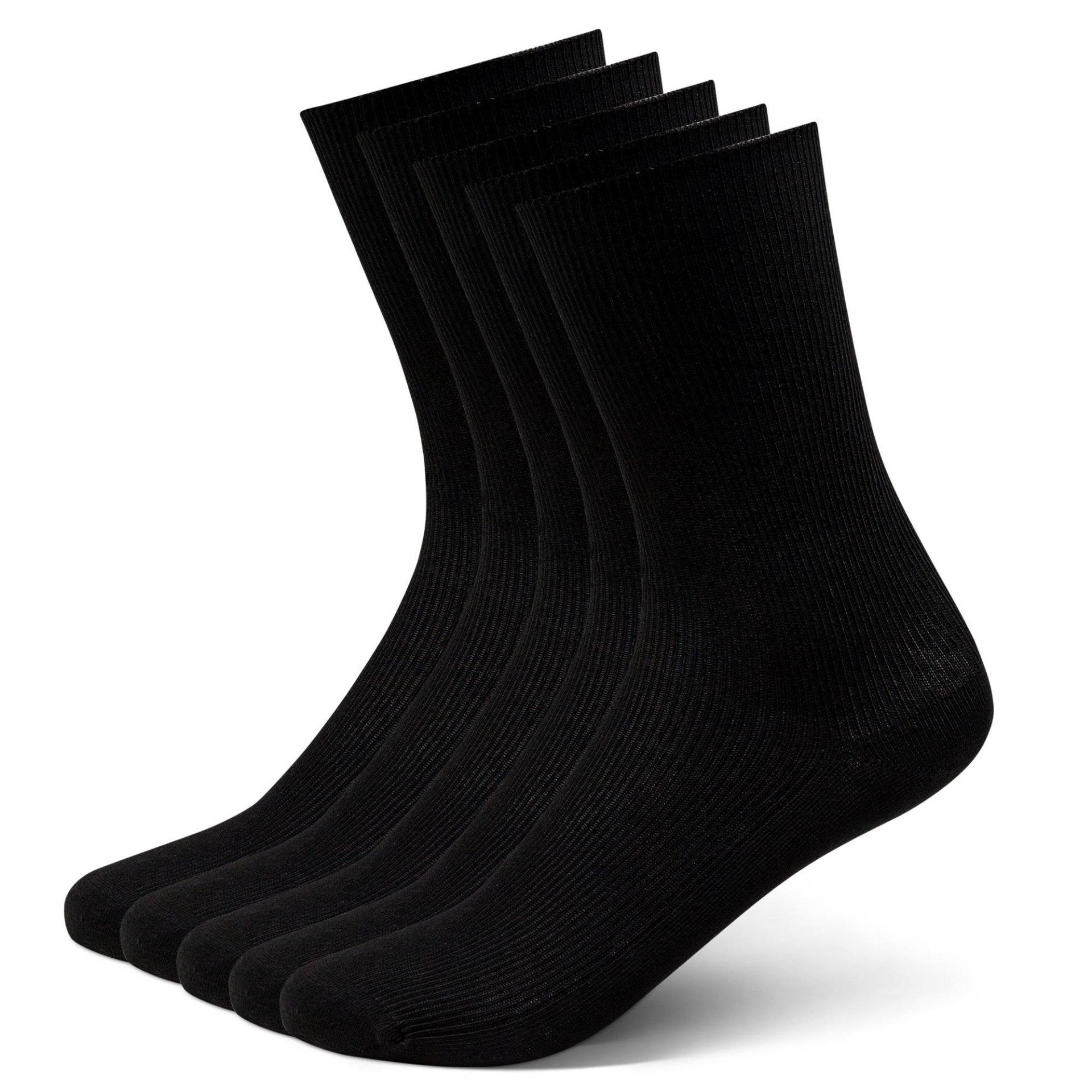 Wadenlange Socken Herren Black 39-42 von Manor Man