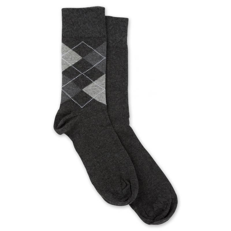 Duopack, Wadenlange Socken Herren Anthrazit 43-46 von Manor Man