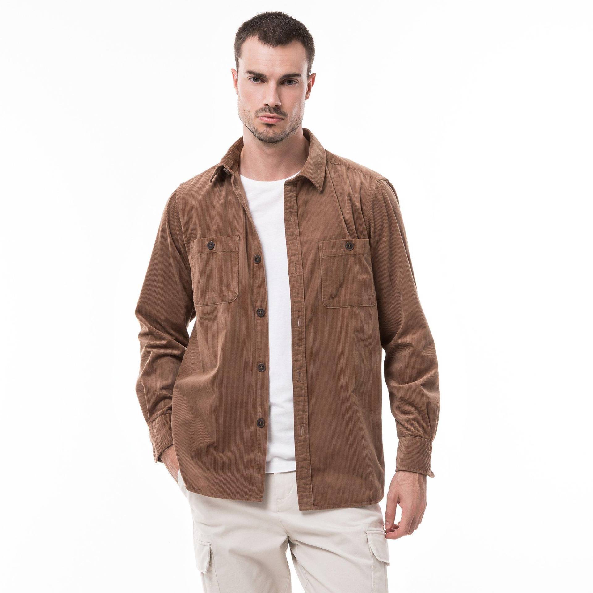 Overshirt Herren Camel L von Manor Man