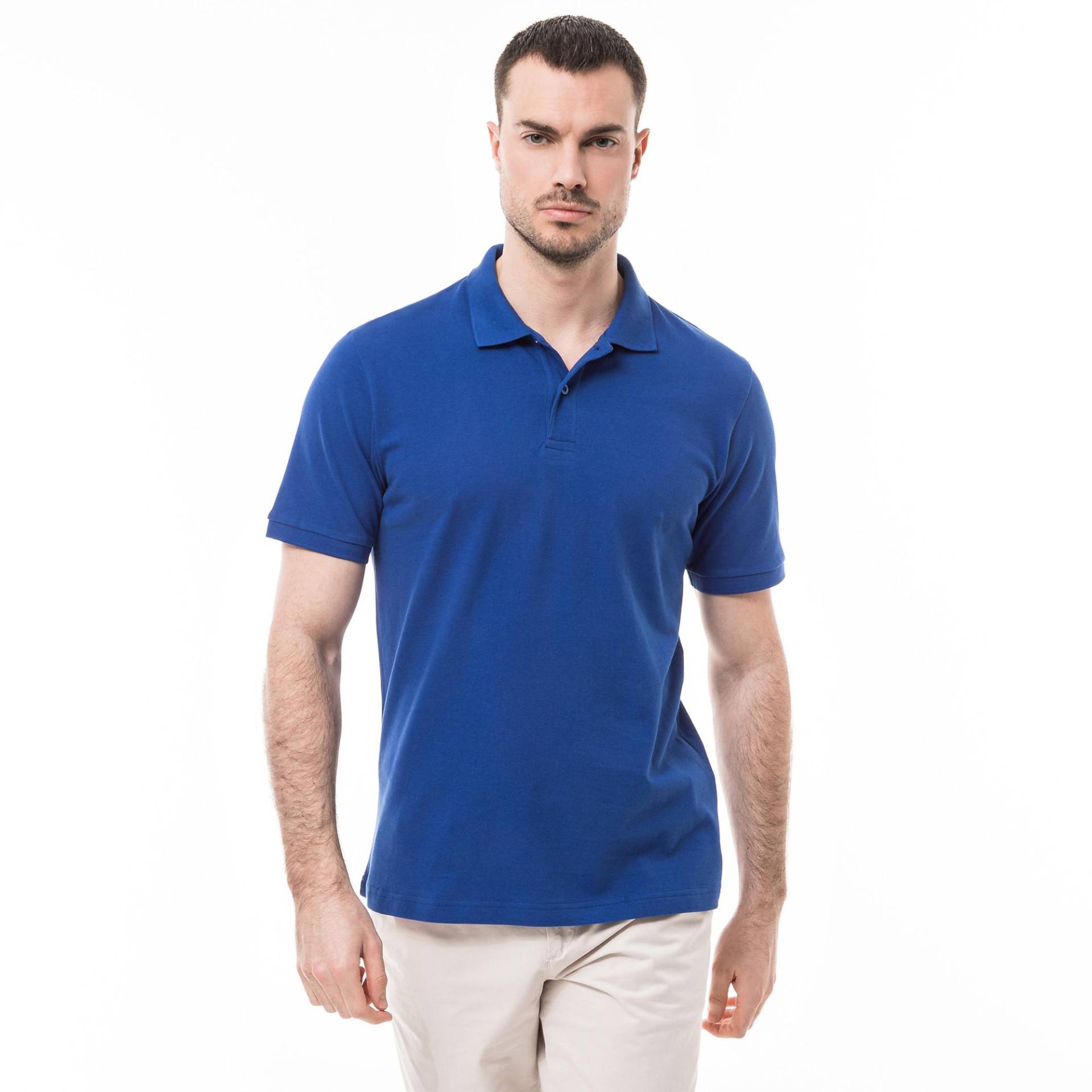 Poloshirt, Kurzarm Herren Blau XL von Manor Man