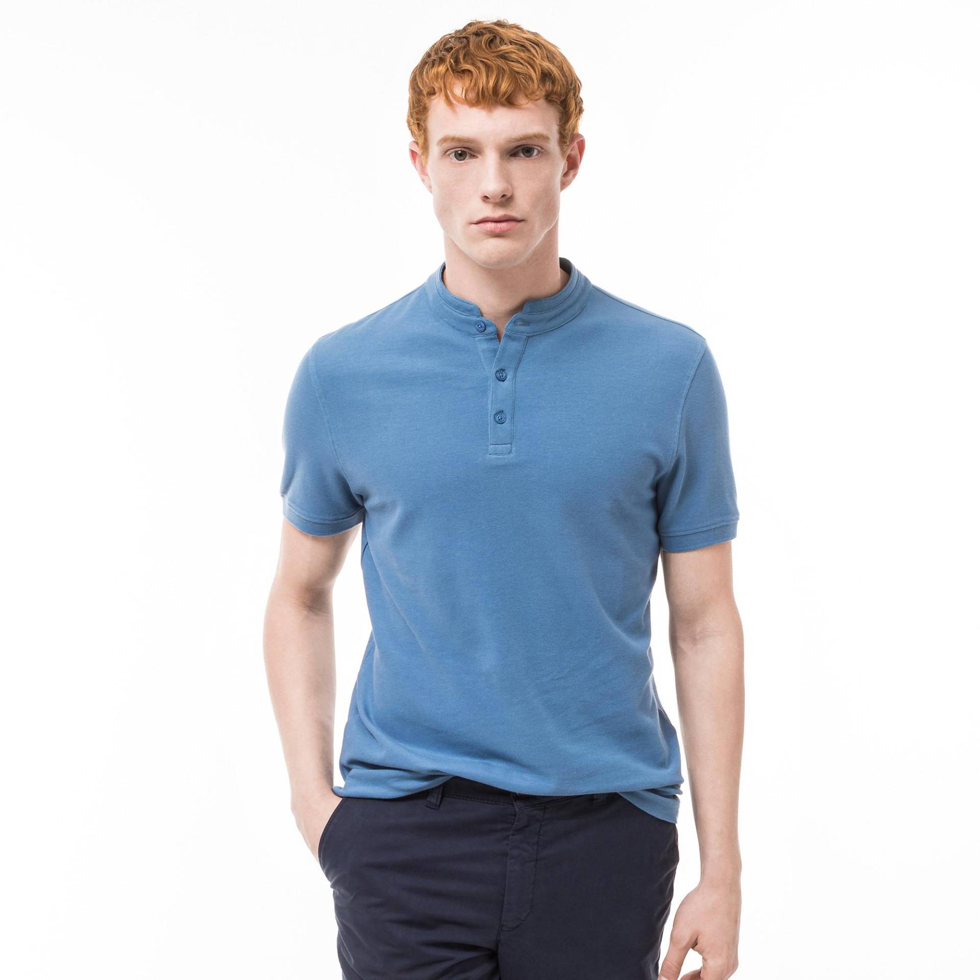 Poloshirt, Kurzarm Herren Blau XL von Manor Man