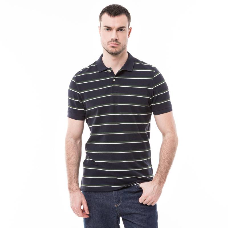 Poloshirt, Kurzarm Herren Dunkelblau L von Manor Man