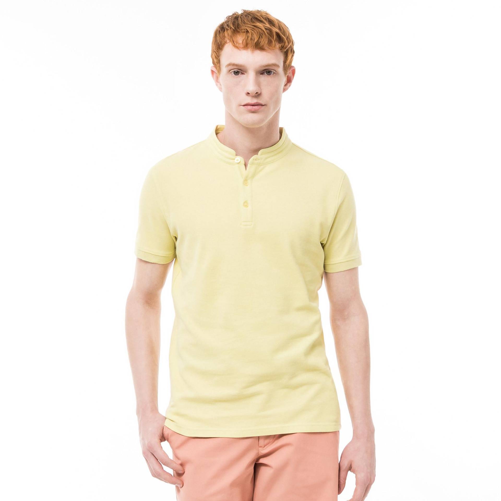 Poloshirt, Kurzarm Herren Limone L von Manor Man