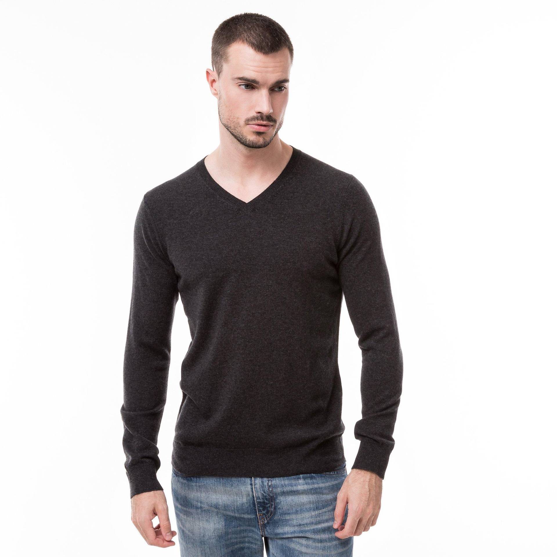 Pullover, V-neck Herren Anthrazit S von Manor Man