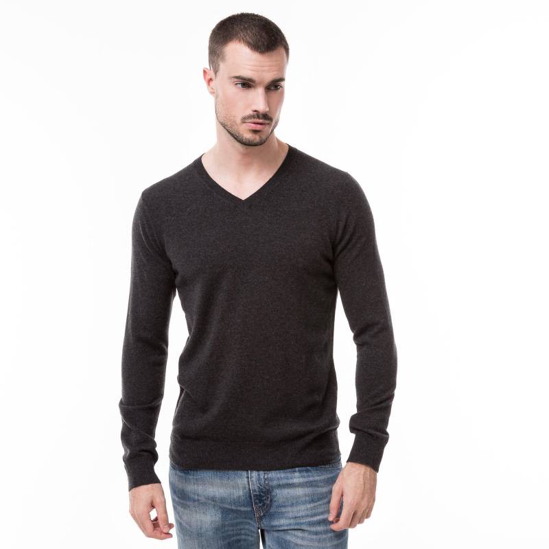 Pullover, V-neck Herren Anthrazit XXL von Manor Man