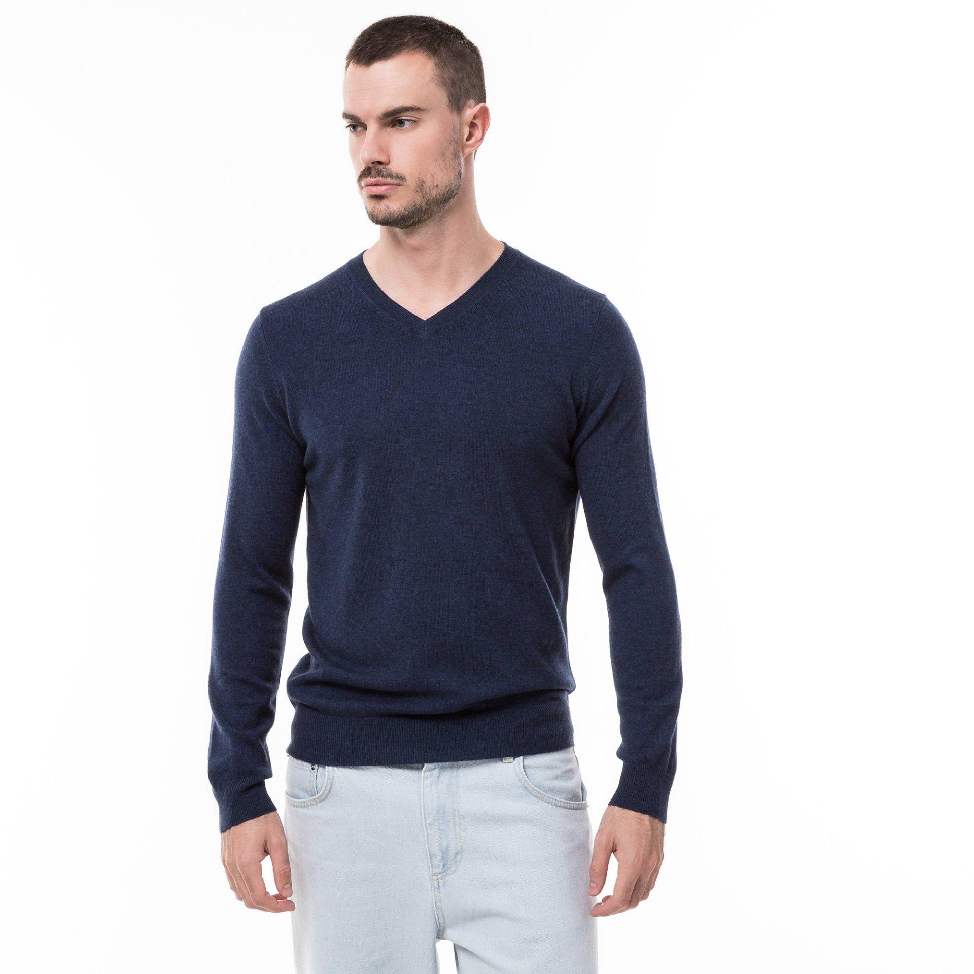 Pullover, V-neck Herren Marine S von Manor Man