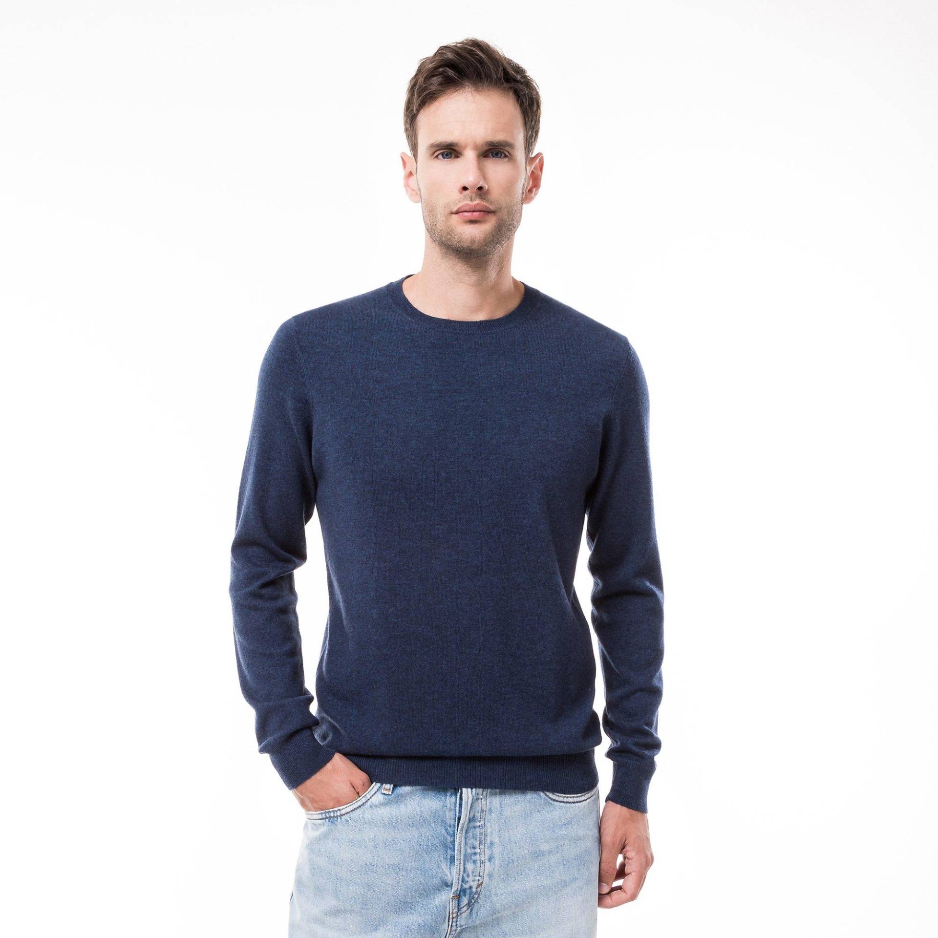 Pullover, Rundhals Herren Marine M von Manor Man