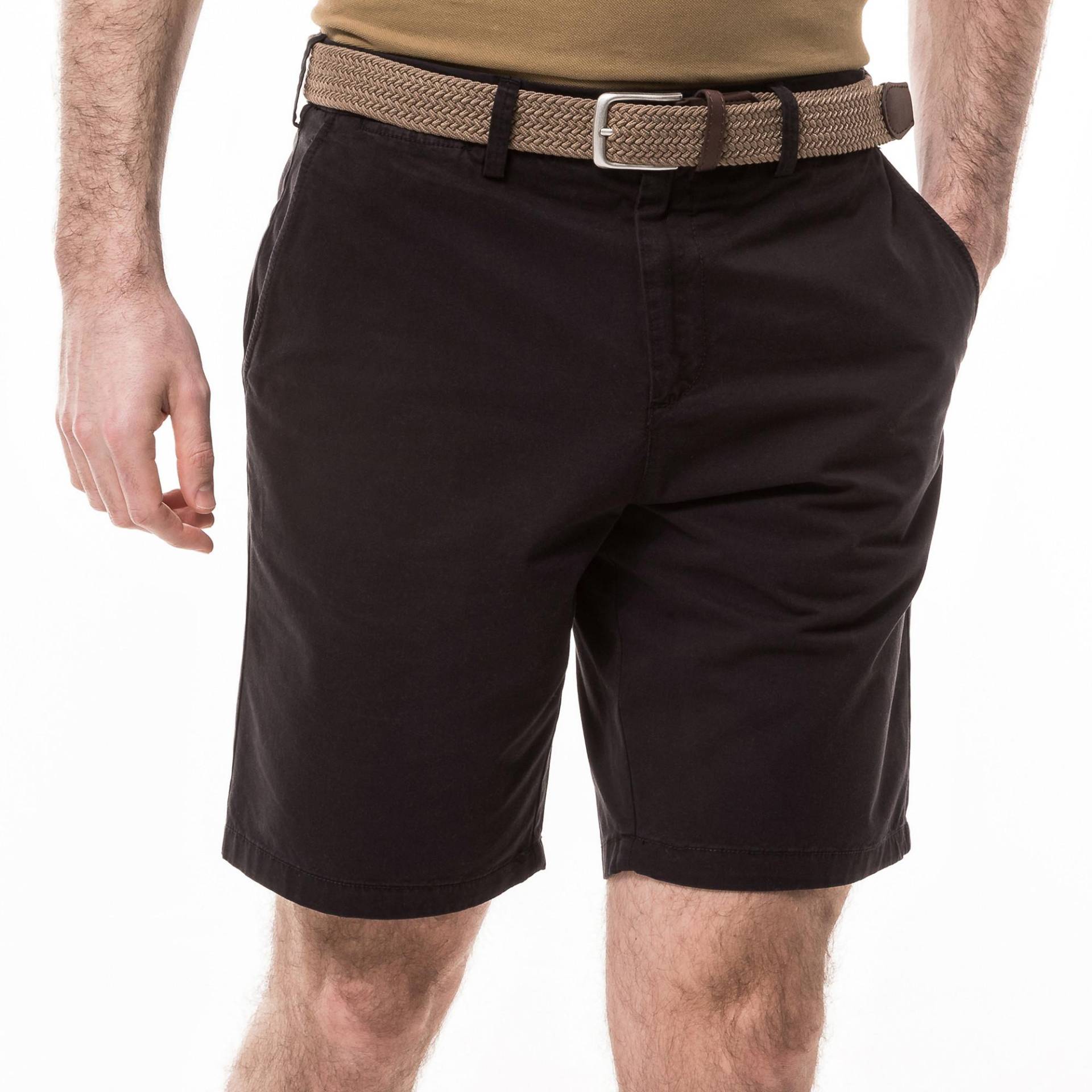 Shorts, Regular Fit Herren Black 3XL von Manor Man