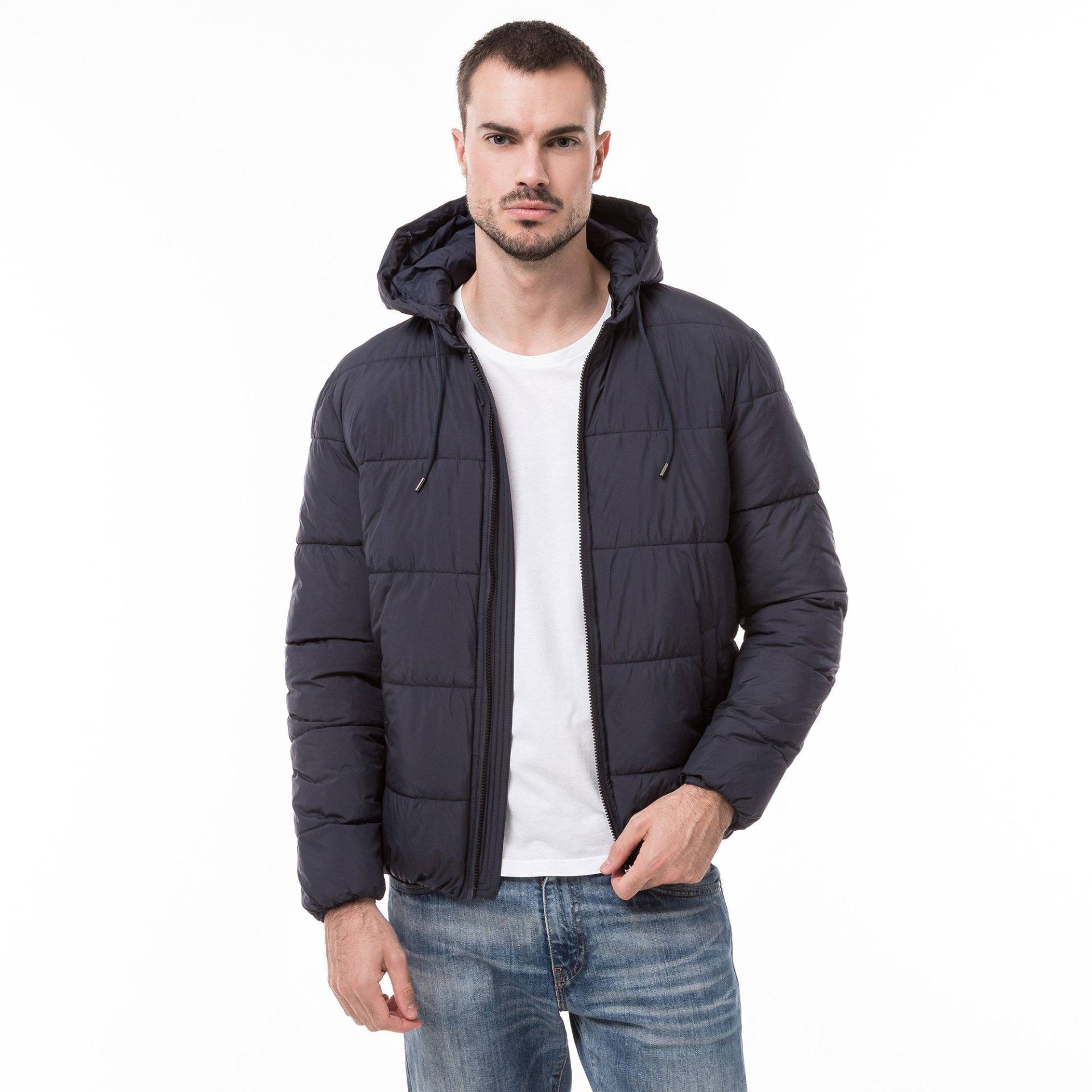 Steppjacke Mit Kapuze Herren Marine XXL von Manor Man