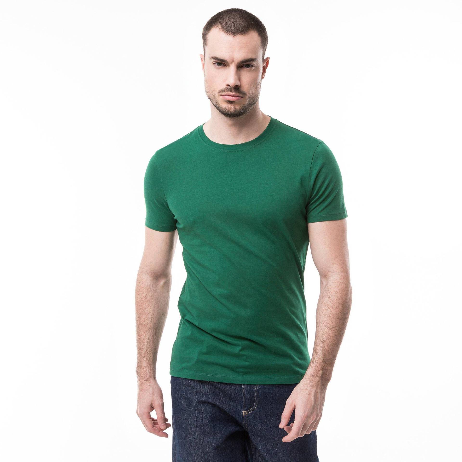 T-shirt, Rundhals, Kurzarm Herren Grün M von Manor Man