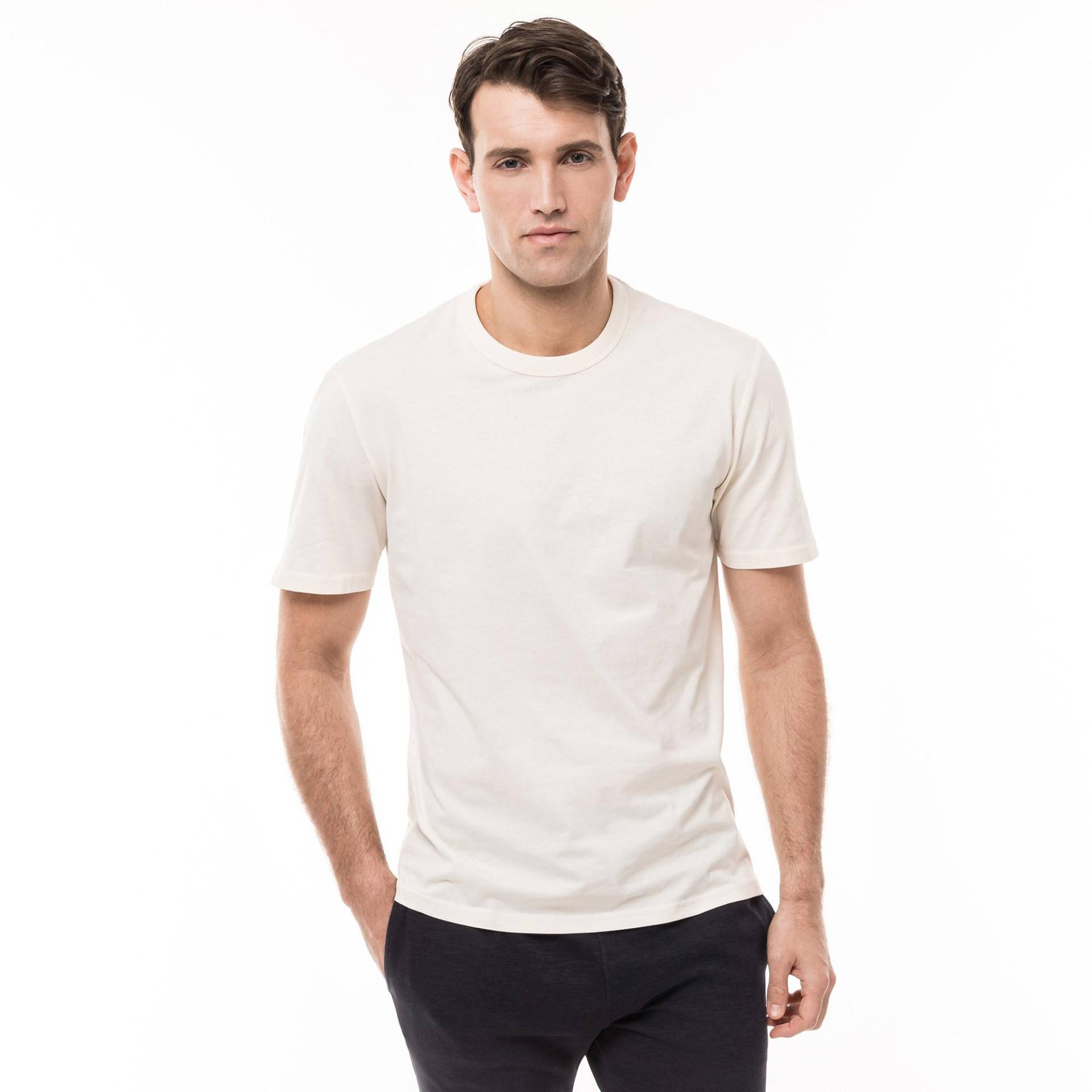 T-shirt Herren Ecru L von Manor Man