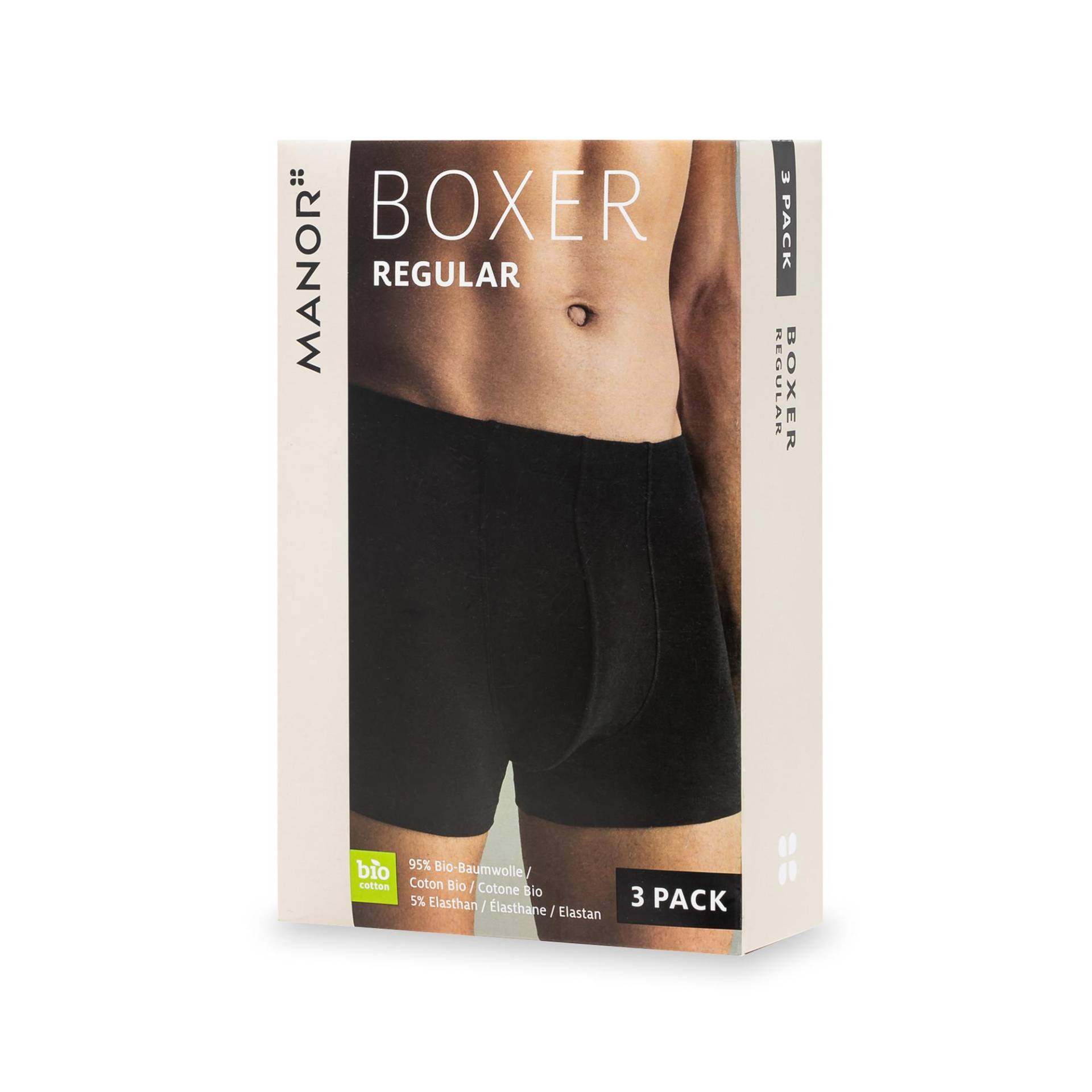 Triopack, Boxershorts Herren Black L von Manor Man