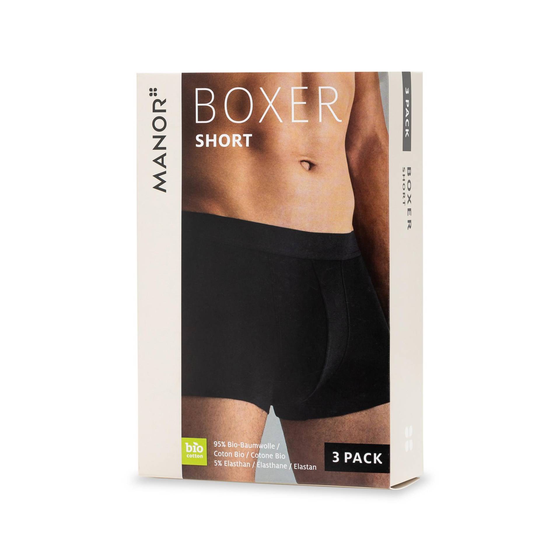 Triopack, Boxershorts Herren Black M von Manor Man