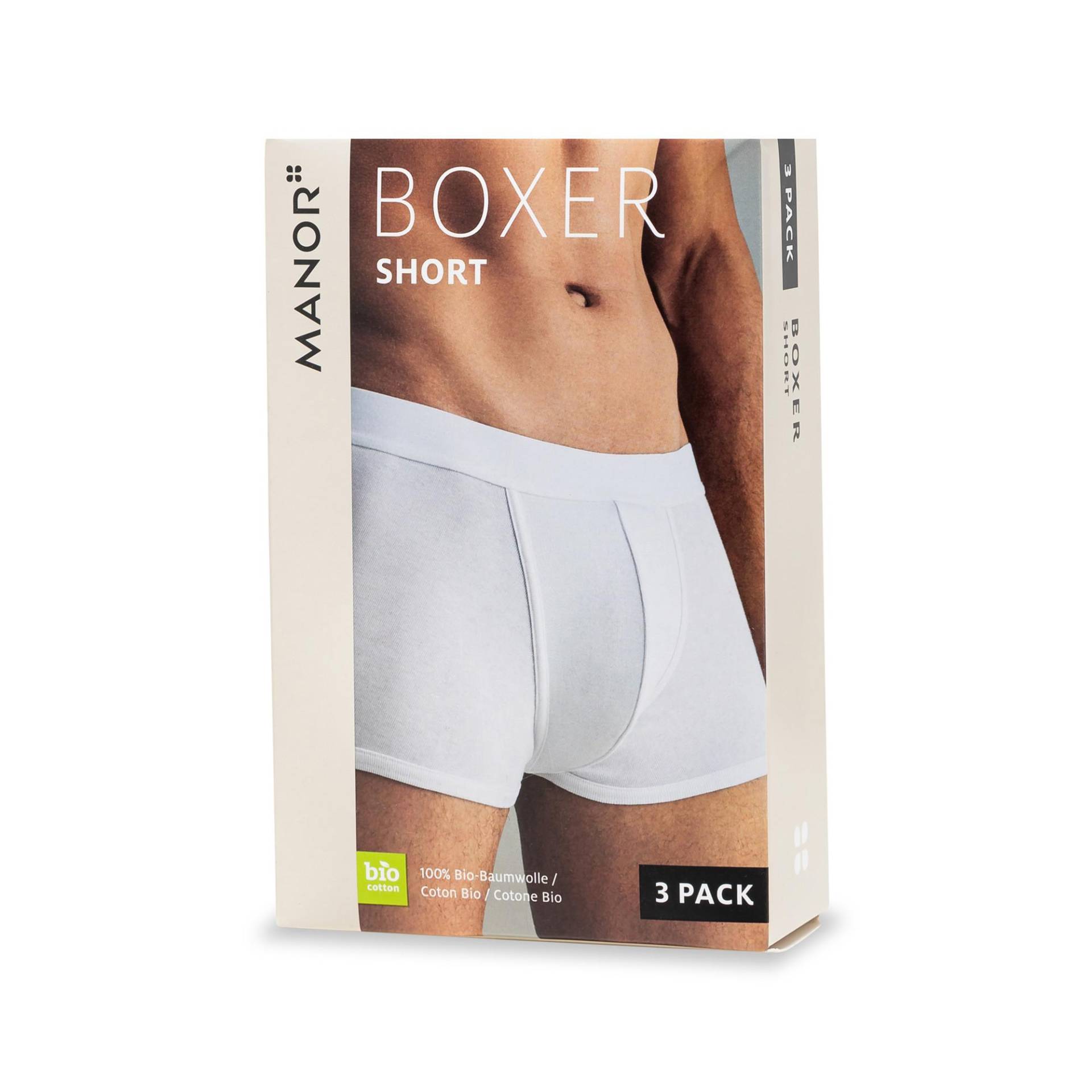 Triopack, Boxershorts Herren Weiss L von Manor Man