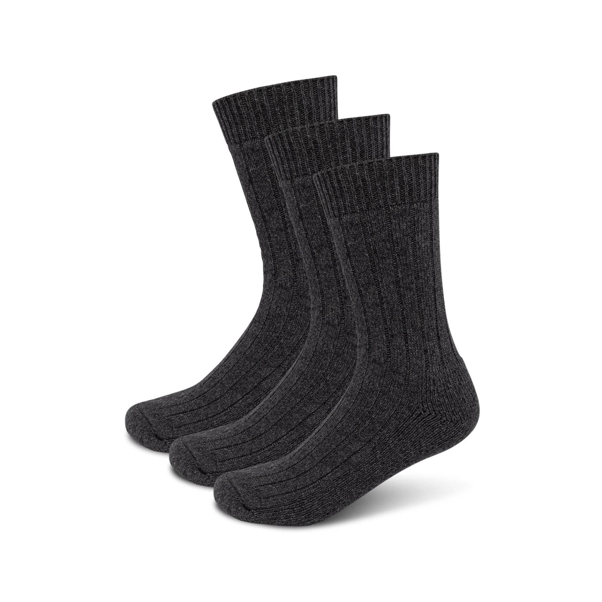 Triopack, Wadenlange Socken Herren Anthrazit 39-42 von Manor Man