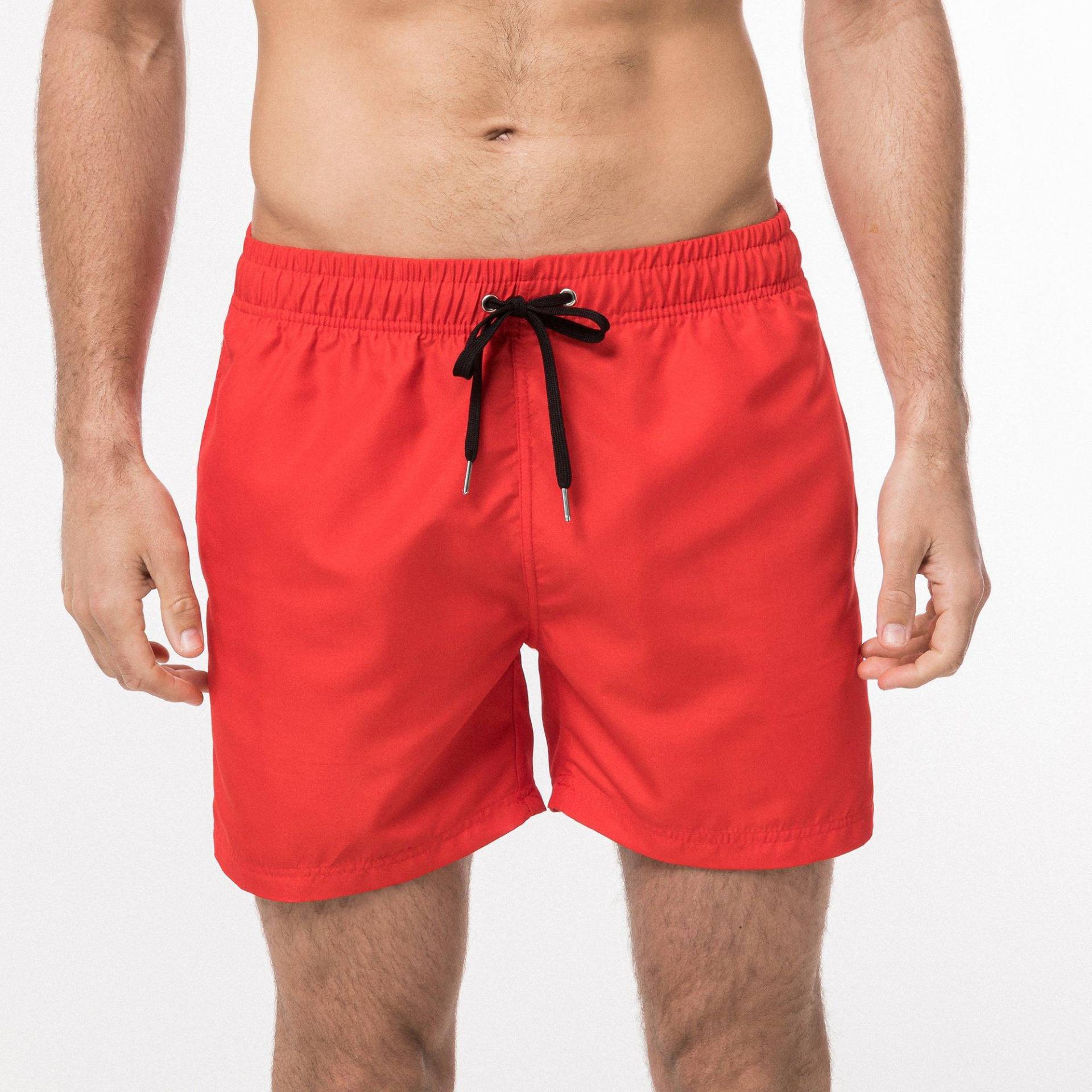 Badeshorts Herren Rot L von Manor Sport