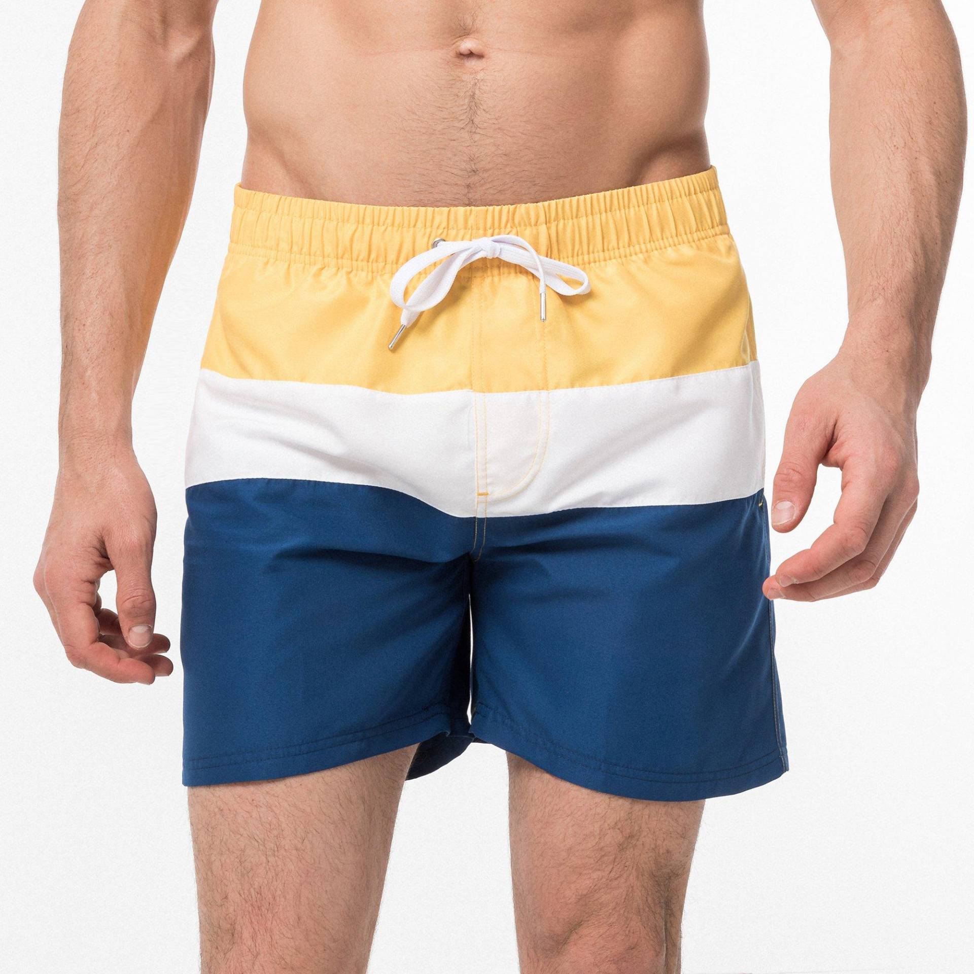 Badeshorts Herren Gelb L von Manor Sport