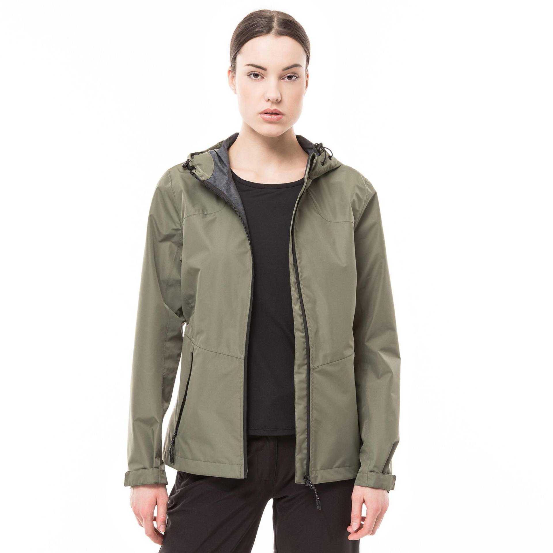 Regenjacke Mit Kapuze Damen Olivegrün S von Manor Sport