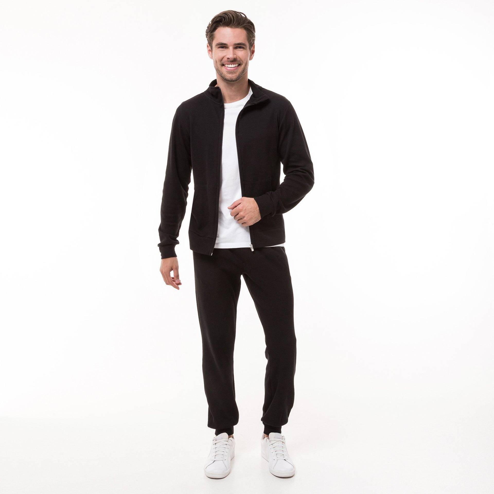 Sweatjacke Mit Kapuze Herren Black M von Manor Sport