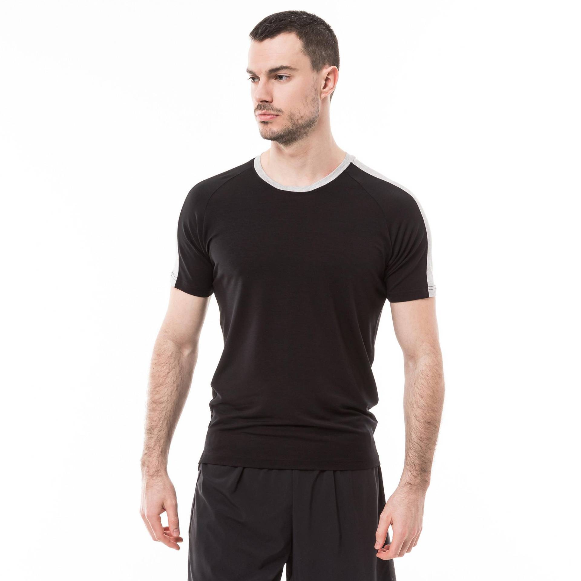 T-shirt Herren Black M von Manor Sport