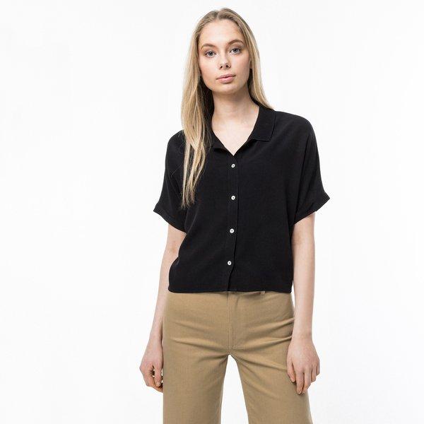 Bluse, Kurzarm Damen Black 36 von Manor Woman