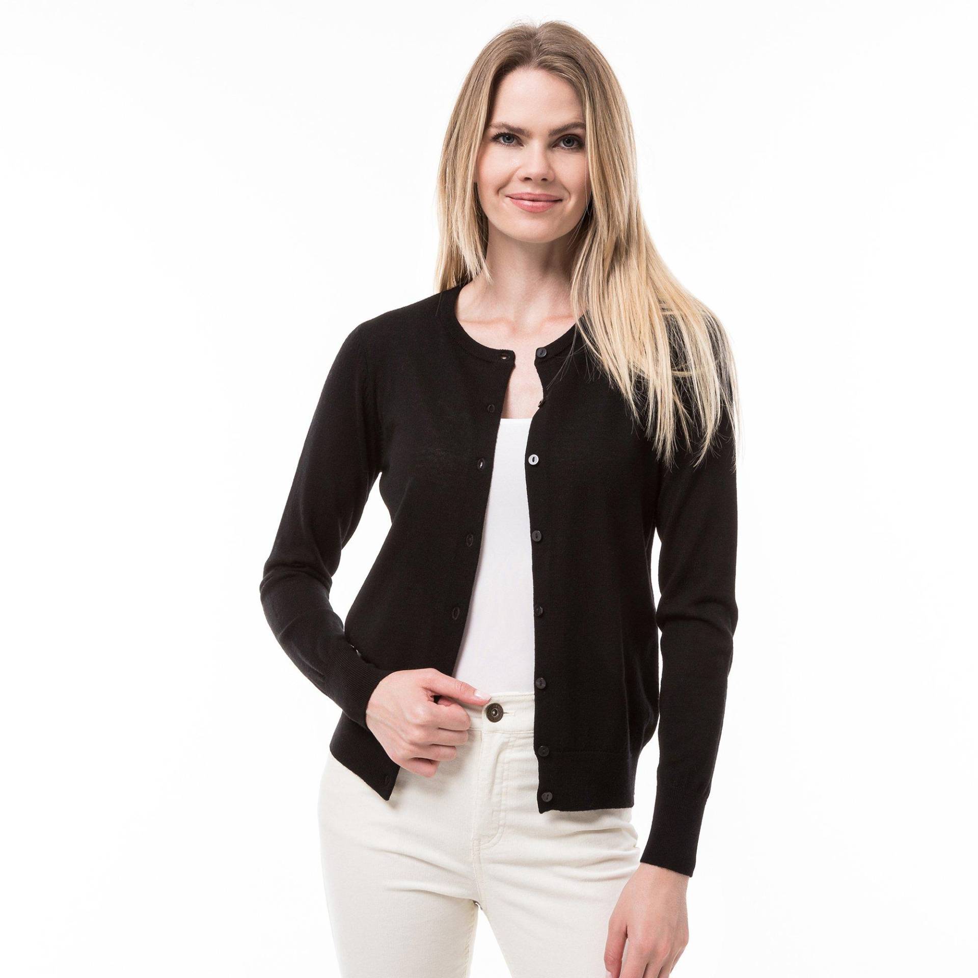 Cardigan, Langarm Damen Black XS von Manor Woman