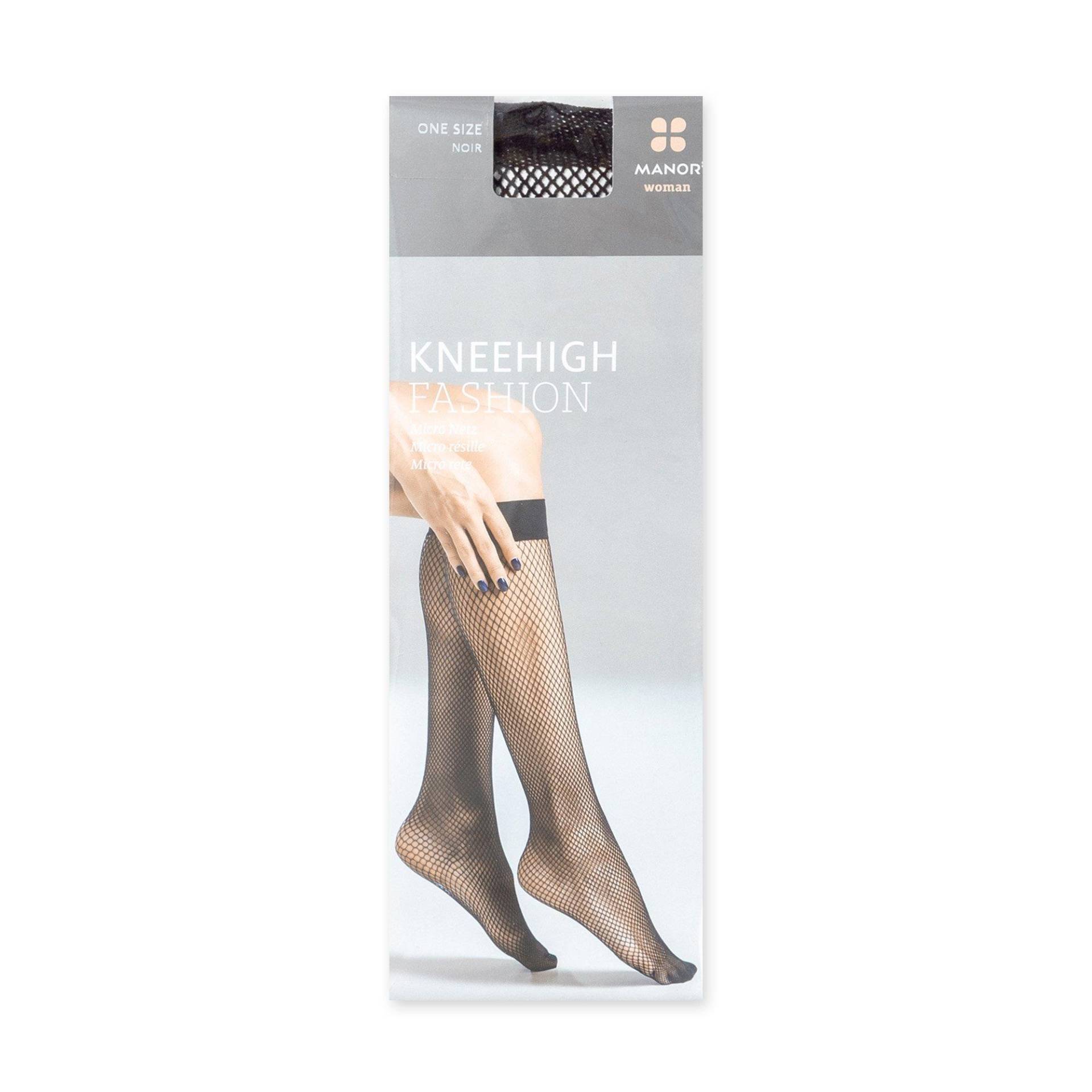 Kniestrümpfe, Netz Damen Black ONE SIZE von Manor Woman