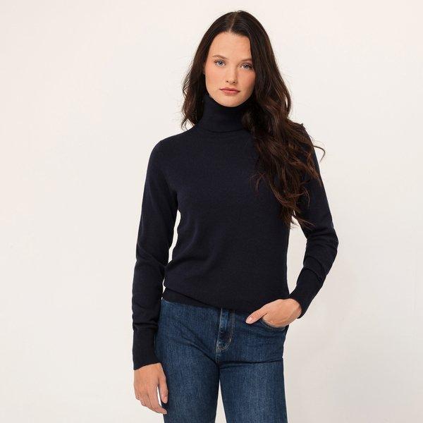 Pullover, Rollkragen, Langarm Damen Marine XS von Manor Woman