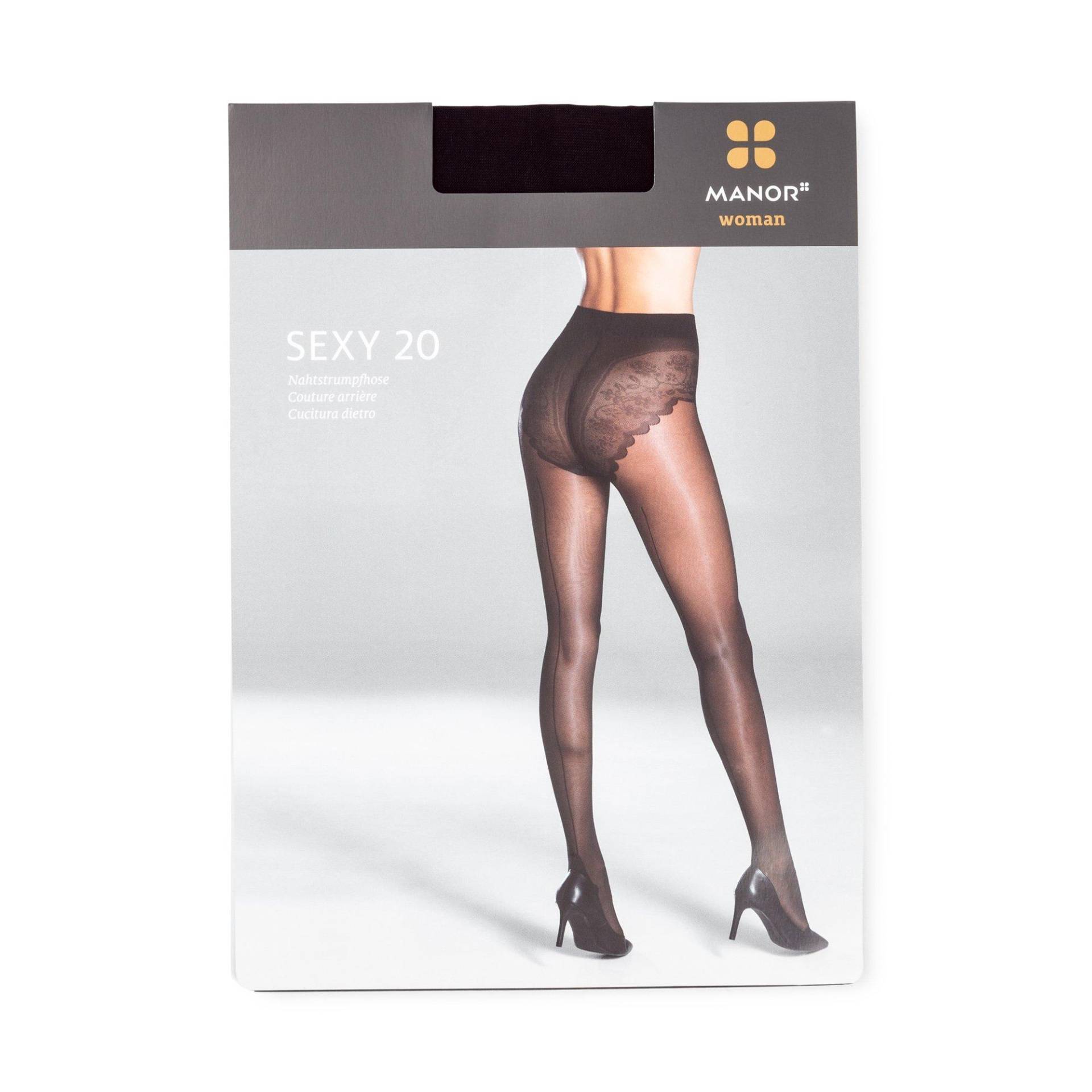 Strumpfhose, 20 Den Damen Black III-IV von Manor Woman