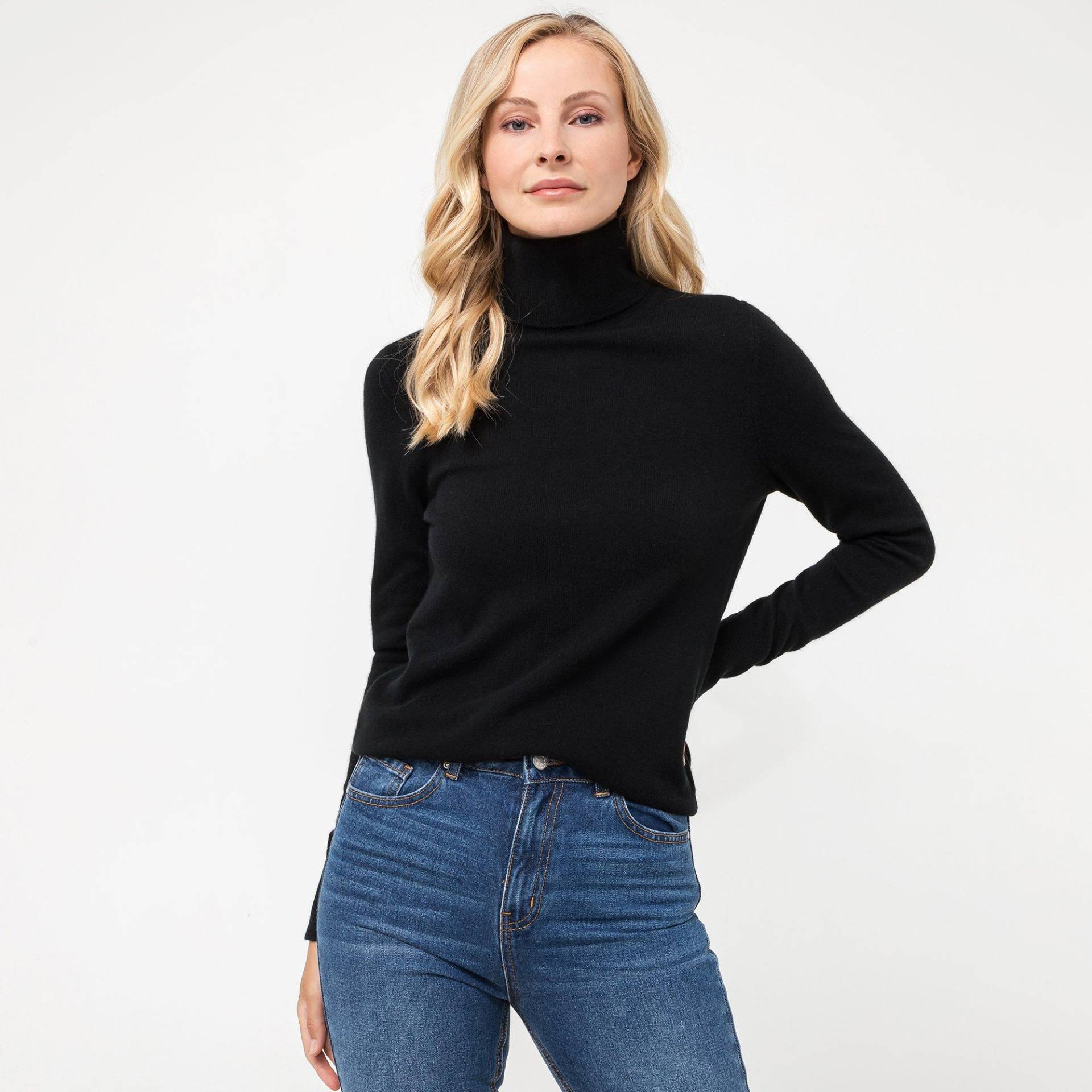 Pullover, Rollkragen, Langarm Damen Black M von Manor Woman