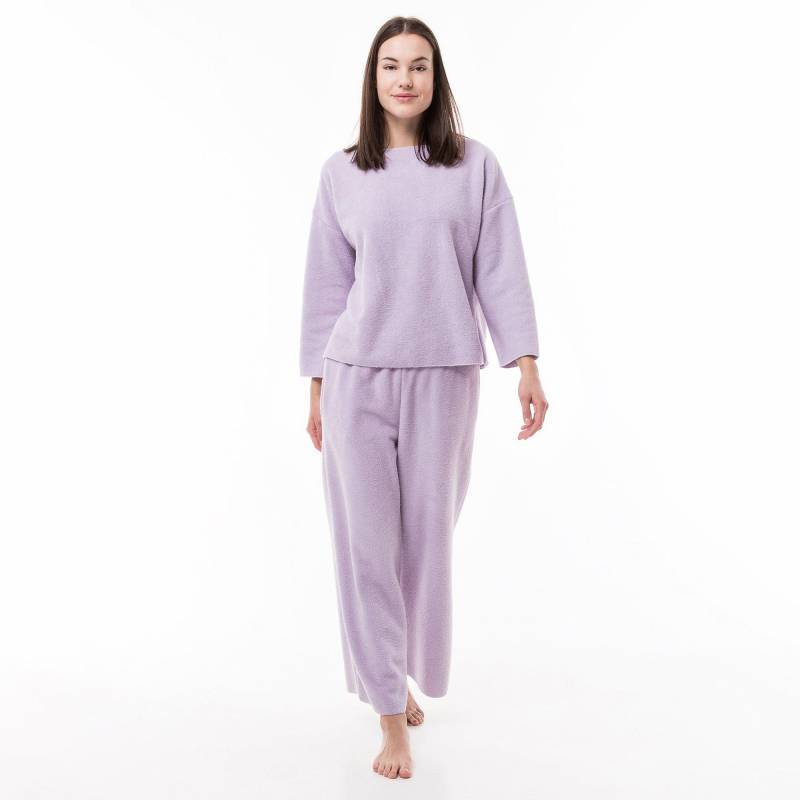 Pyjama Oberteil, Langarm Damen Lavendel XL von Manor Woman