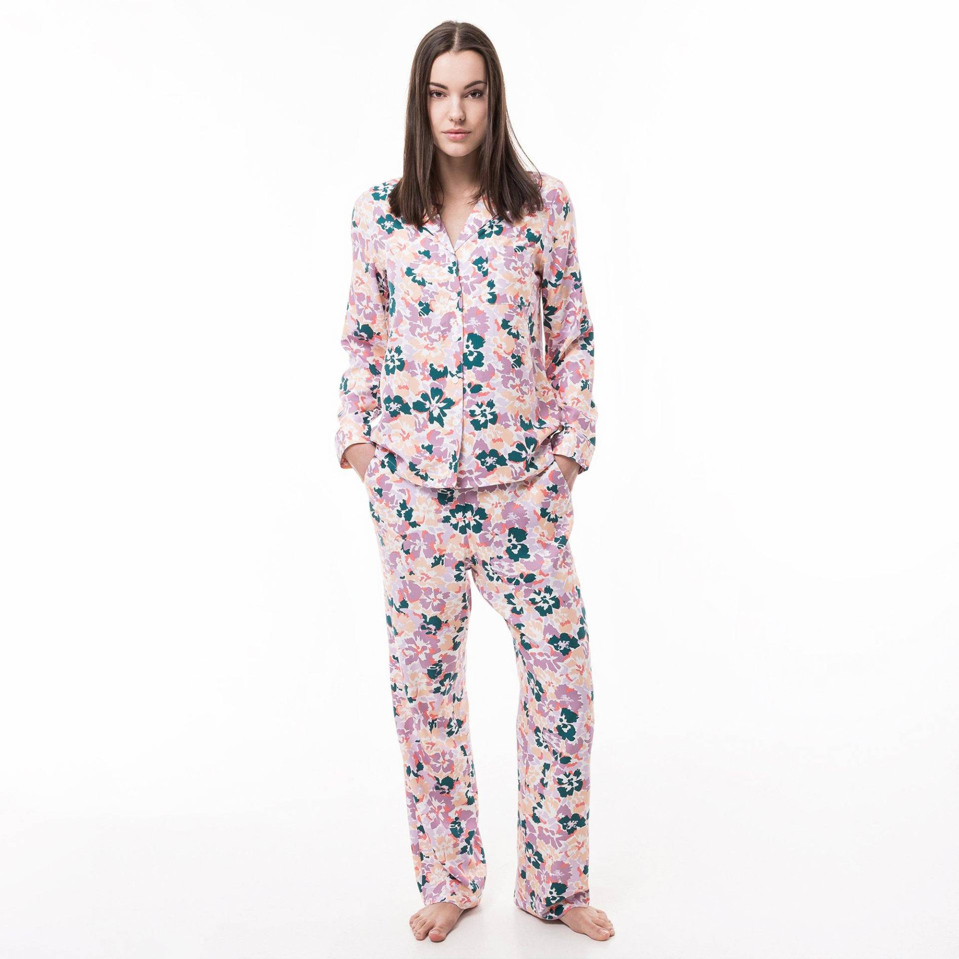 Pyjama-set Lang, Langarm Damen Multicolor XL von Manor Woman