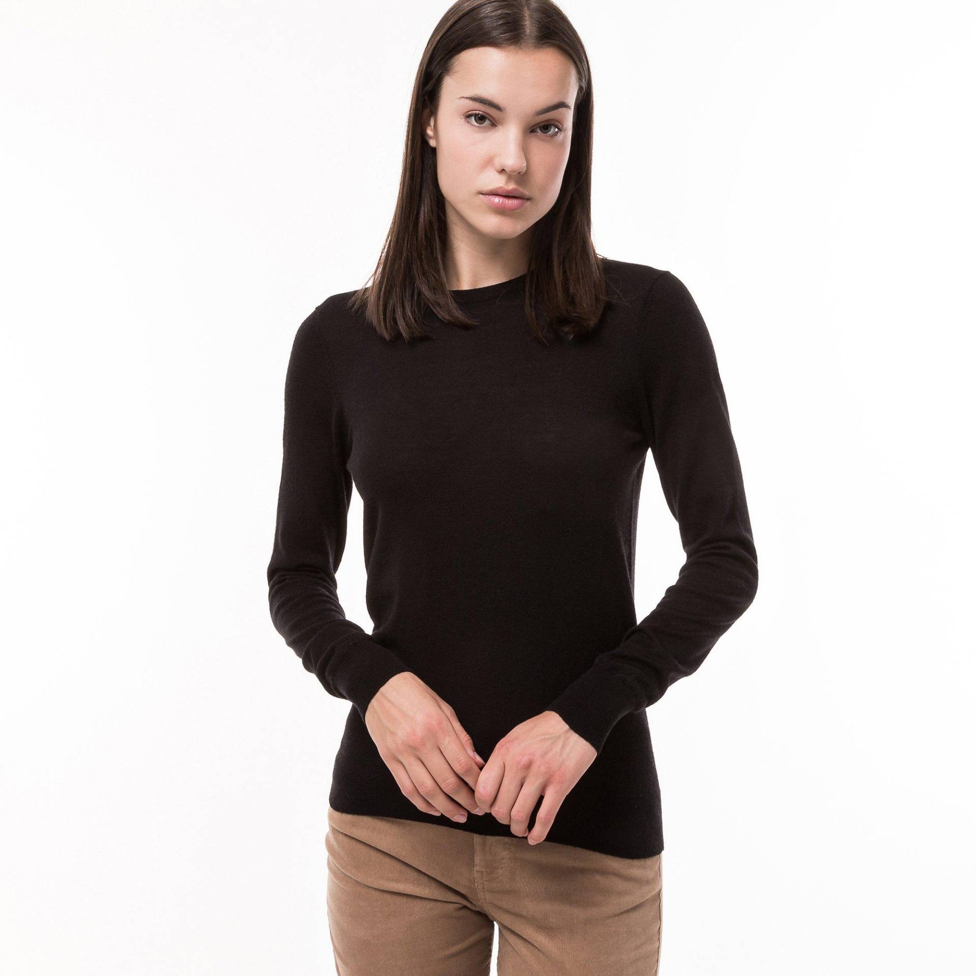 Pullover, Rundhals, Langarm Damen Black M von Manor Woman