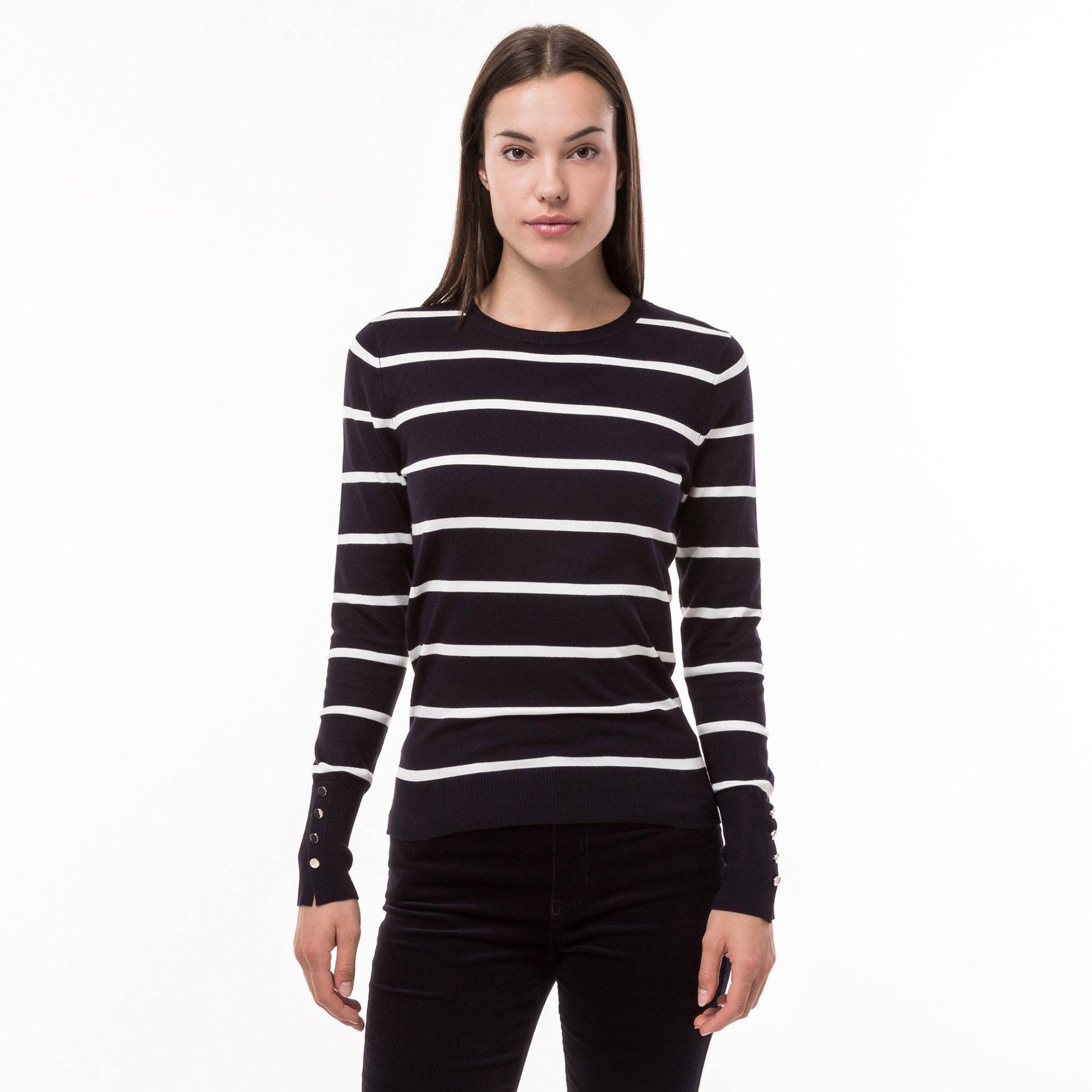 Pullover, Rundhals, Langarm Damen Marine S von Manor Woman