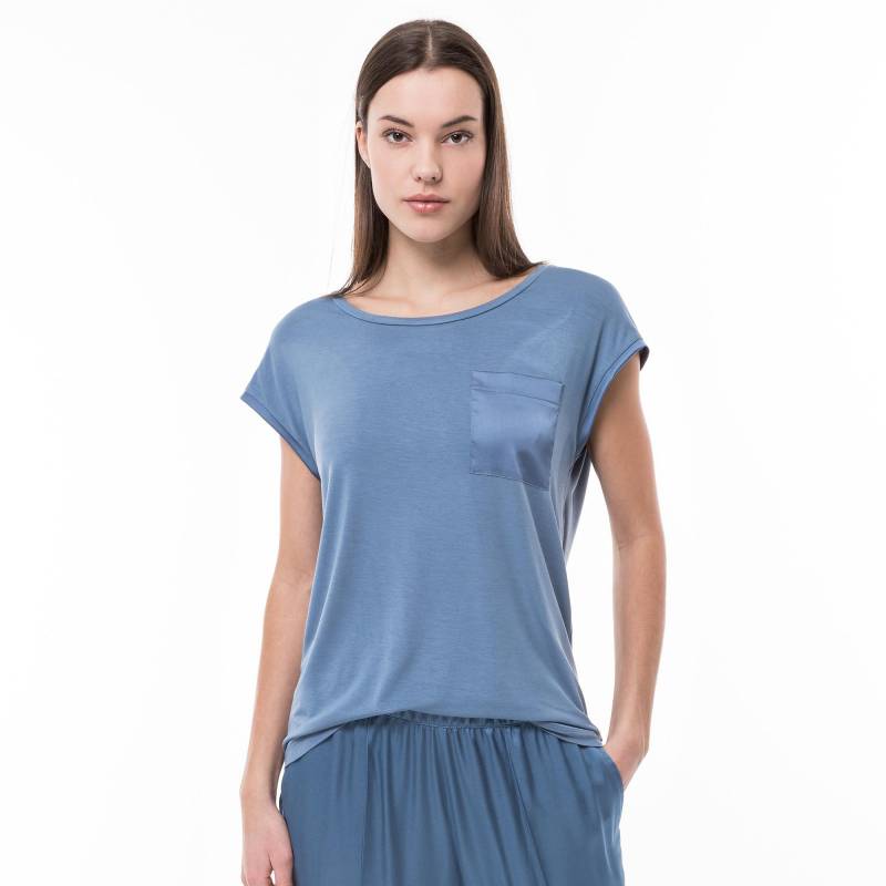 T-shirt, Rundhals, Kurzarm Damen Aquamarine S von Manor Woman